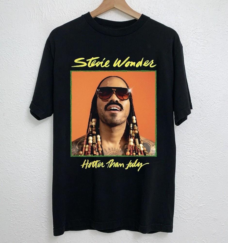 Stevie Wonder - Hotter than July Black All Size Shirt TU145 Unisex T-Shirt S