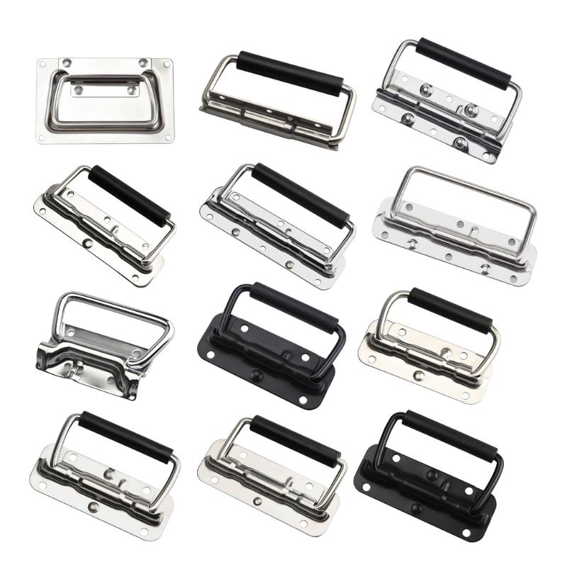 Stainless Steel Thickened Spring Handle Wooden Cabinet Box Door Handle Replacement Heavy Duty Metal Pull Handle
