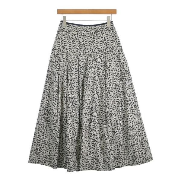 IENA Long Maxi Skirt Women s 36 (S) Black x White (Floral Pattern) [Used] [Secondhand]