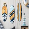 3 Pcs 12 Inch Large Nautical Surfboard Wall Art Wooden Surfboard Hanging Coastal Sign for Living Room Bedroom Home Decor