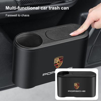 1 Stück Mülleimer Autoemblem Müllbox Behälter Aufbewahrung Autozubehör Für Boxster Cayenne Panamera Macan Cayman 911 918 996 917 991