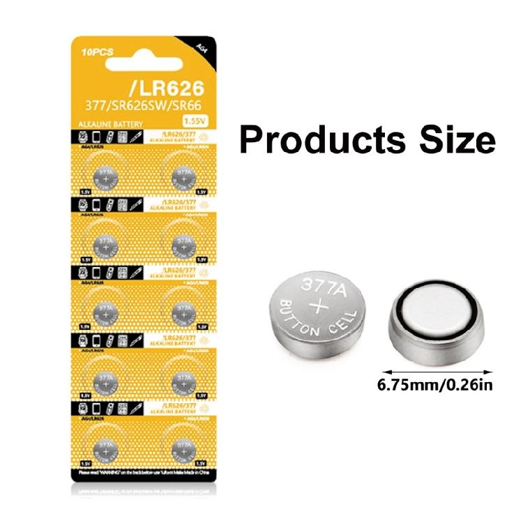 10pcs/sheet AG4 LR626 Button Cell Batteries 1.5V High Capacity Coin Battery for Watches Toys And Small Electronics
