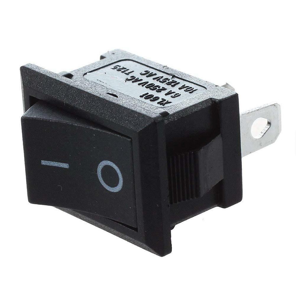Panel Mount Switch Mini Rocker Switch Marine Electronics 2-pin ON-OFF Single Pole SPST 125VAC 6A Plastic And Metal