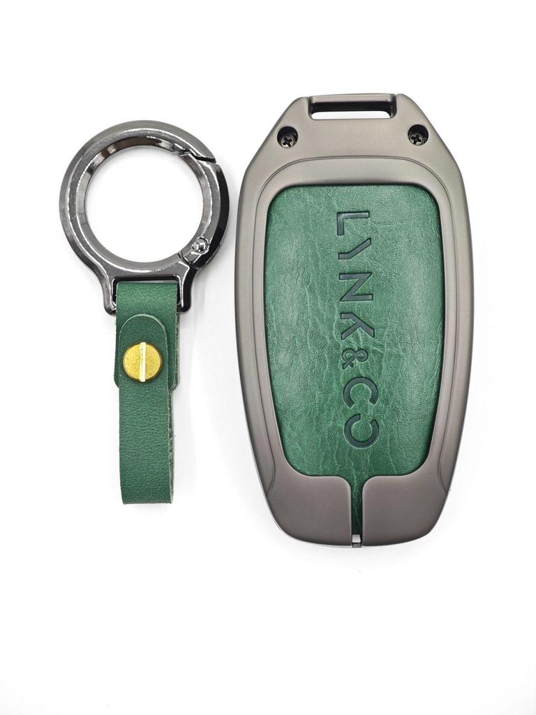 New Genuine Leather Alloy Key Case for Lynk & Co Models 01, 03, 05, 06