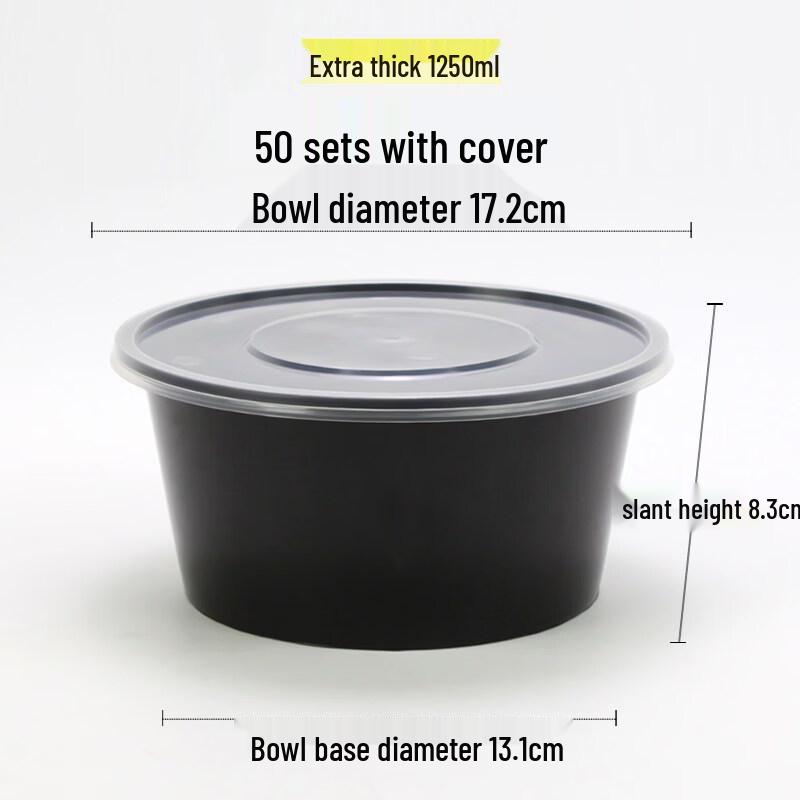 

Disposable Food Grade Round Bowls with Lids