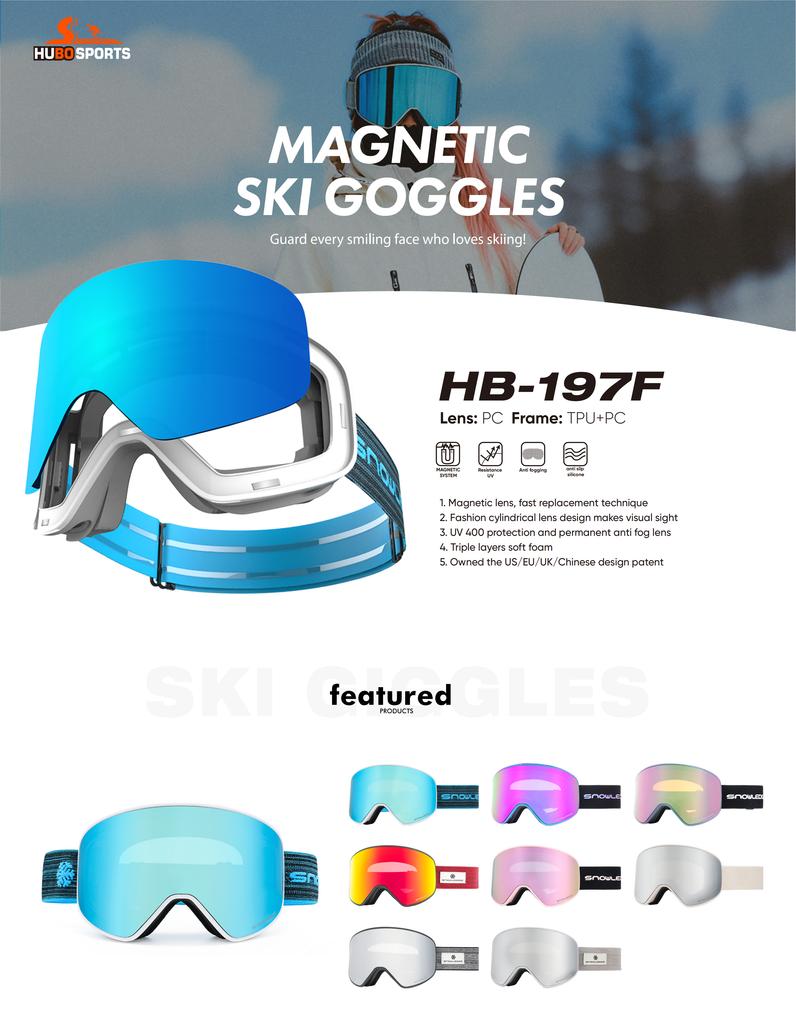 Winter New Ski Goggles High Definition Anti-fog and Anti-ultraviolet Professional Mountaineering Myopia Frames Available