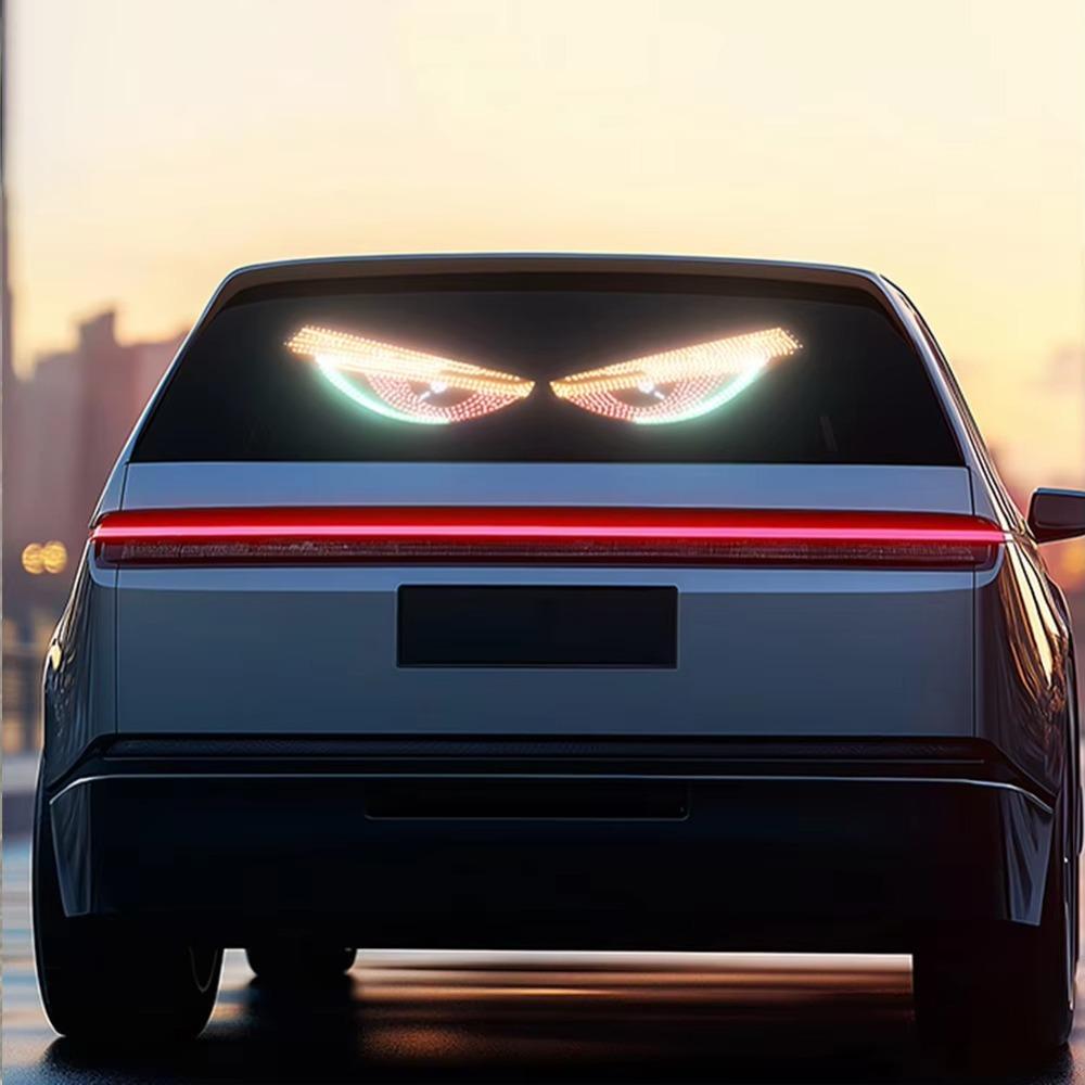 RGB Dynamic Truck Devil Eyes Light Multi-Mode Pixel Panel Lamp Creative Demon Eye Light  Car Decor