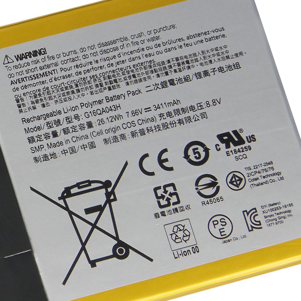 Rechargeable Lithium Battery For Microsoft Surface Go 1824 G16QA043H Battery 3411mAh