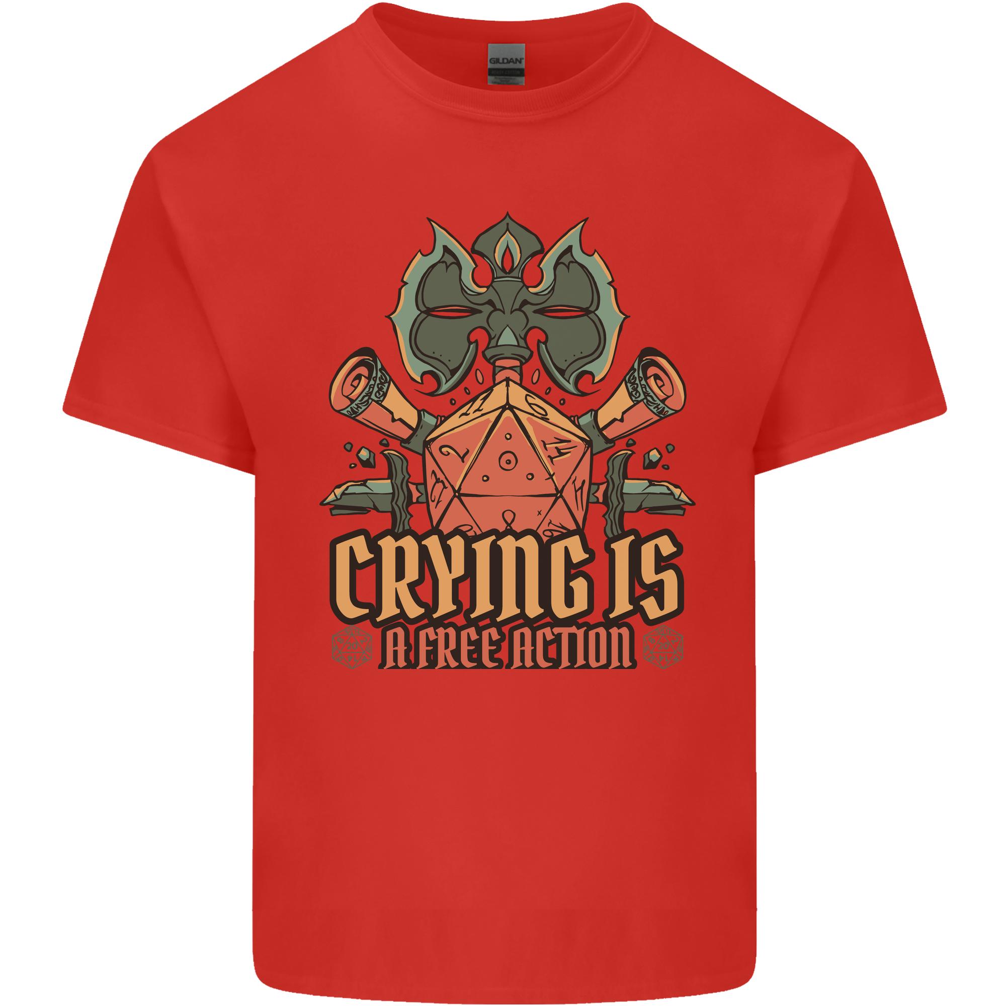 Playing Games RPG Role Crying Free Action Unisexs Light Cotton TShirt S