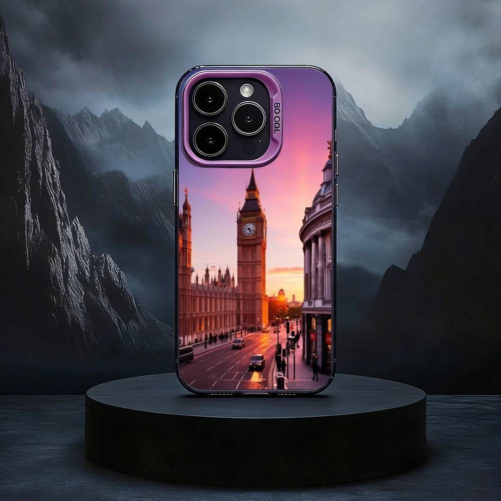 L-London B-Big B-Ben Black Candy silver phone case Phone Case For iPhone17,16,15,14,13,12,11 Plus,Pro Max