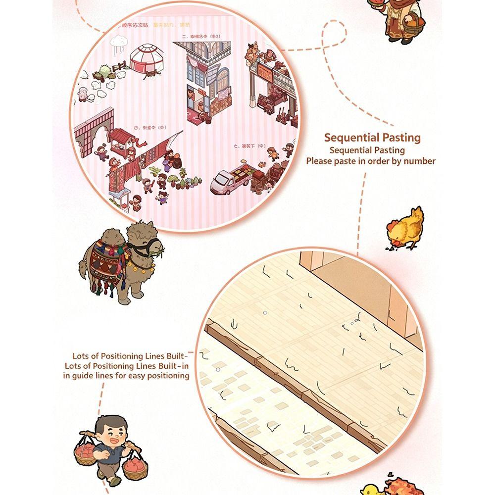 Kawaii Design 3D City Sticker Special Economic Zone DIY Pocket Scene Home Decoration