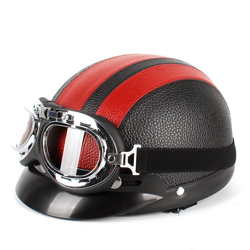 Summer Ventilated Half Helmet With Visor Electric Scooter Riding Safety Gear Adult Unisex Cycling Protective Headwear