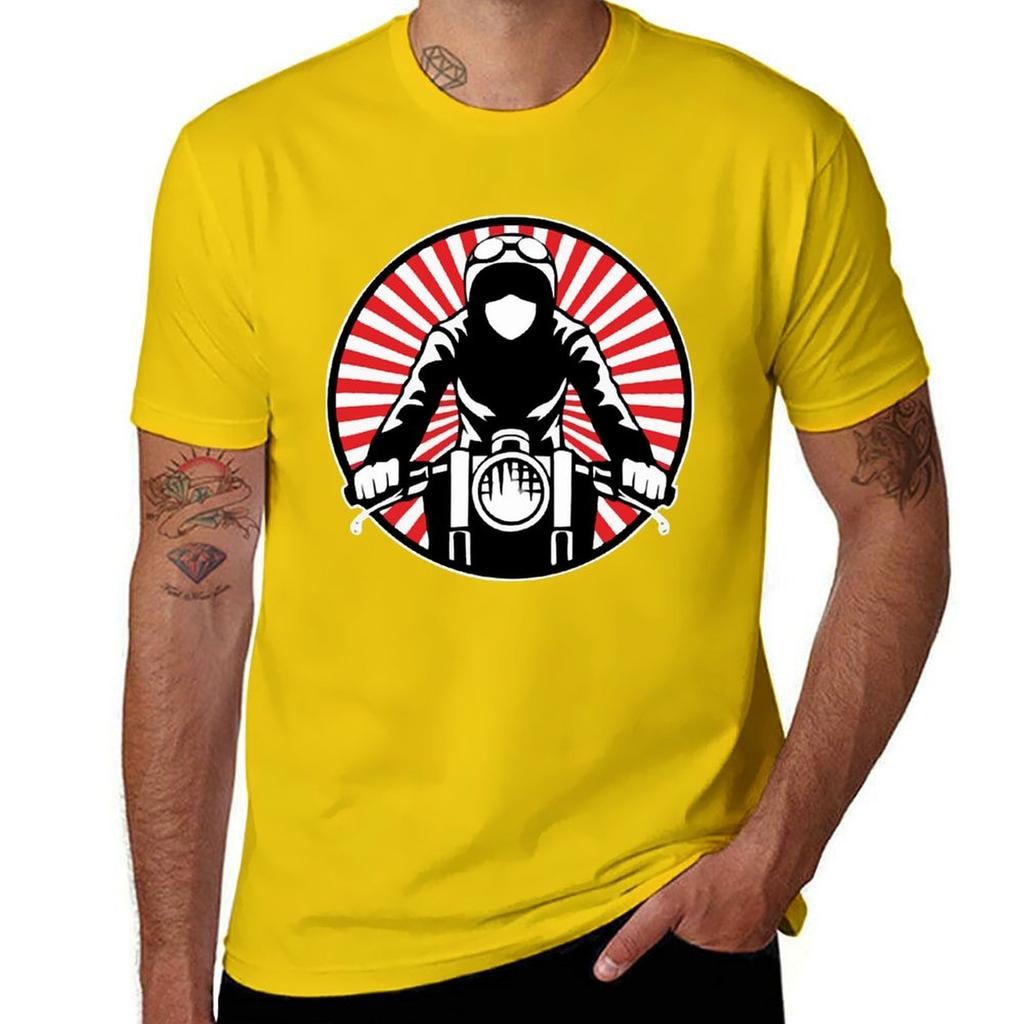 Cafe Racer T-Shirt Sports Fans Plain Mens Vintage T Shirts
