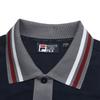 FILA Heritage Fashion Trendy Minimalist Classic Retro Casual Versatile Comfortable Loose Short Sleeve Polo Shirt Men tops Cigarette-Blue F11M628132FDB