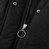 Women's Fashion Solid Color Long Sleeved Hooded Long Zipper Cotton Jacket Warm Coat Down Jacket