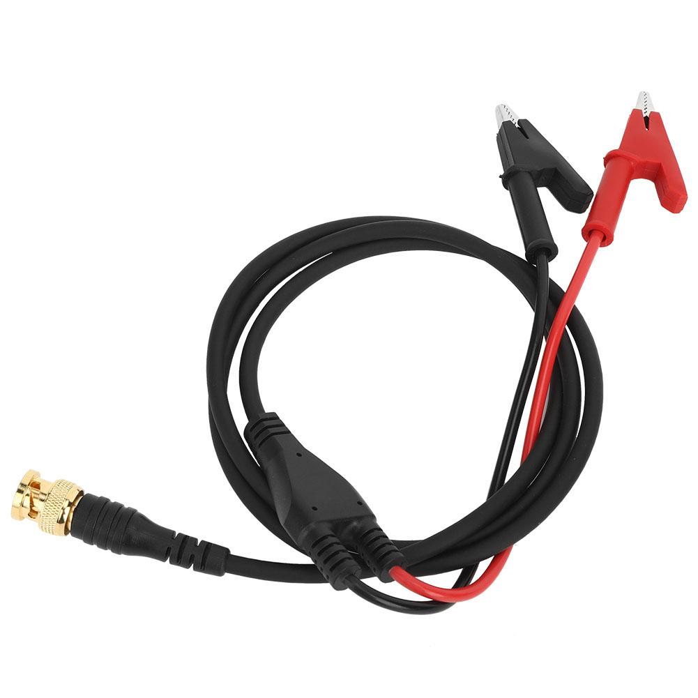 P1061 Pure Copper BNC Plug to 10mm Opening Range Insulated Clip Test Cable Wire