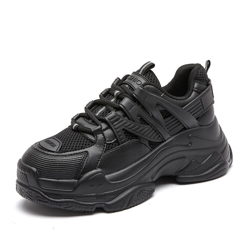 

Leather dad shoes women s shoes 2025 new breathable platform ins tide sports shoes women s versatile casual little white shoes tide 35