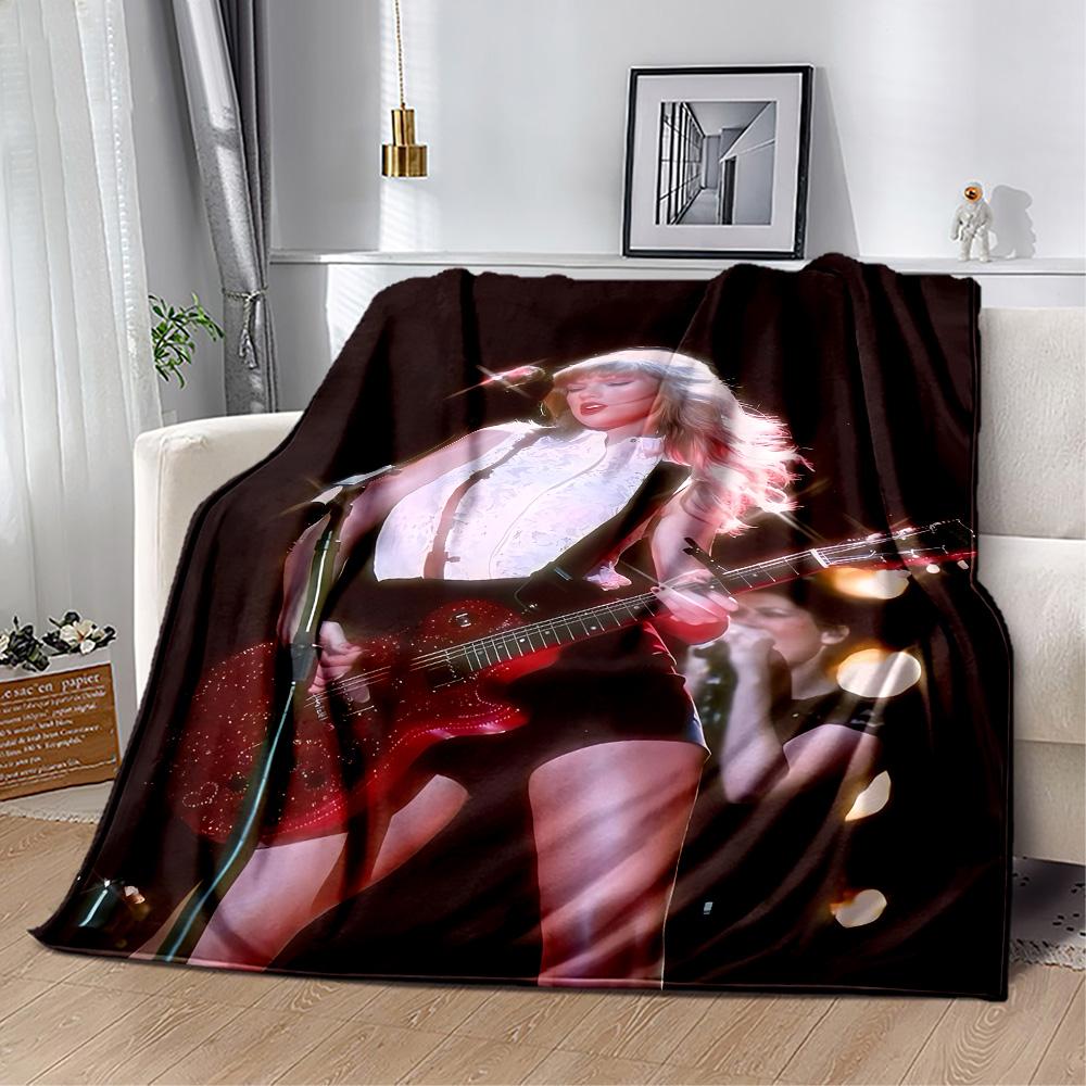 Taylor Swift Performance Blanket Comfortable Suitable for Sofa Office Chair All-Season Use Modern Gifts For Family Or Friends