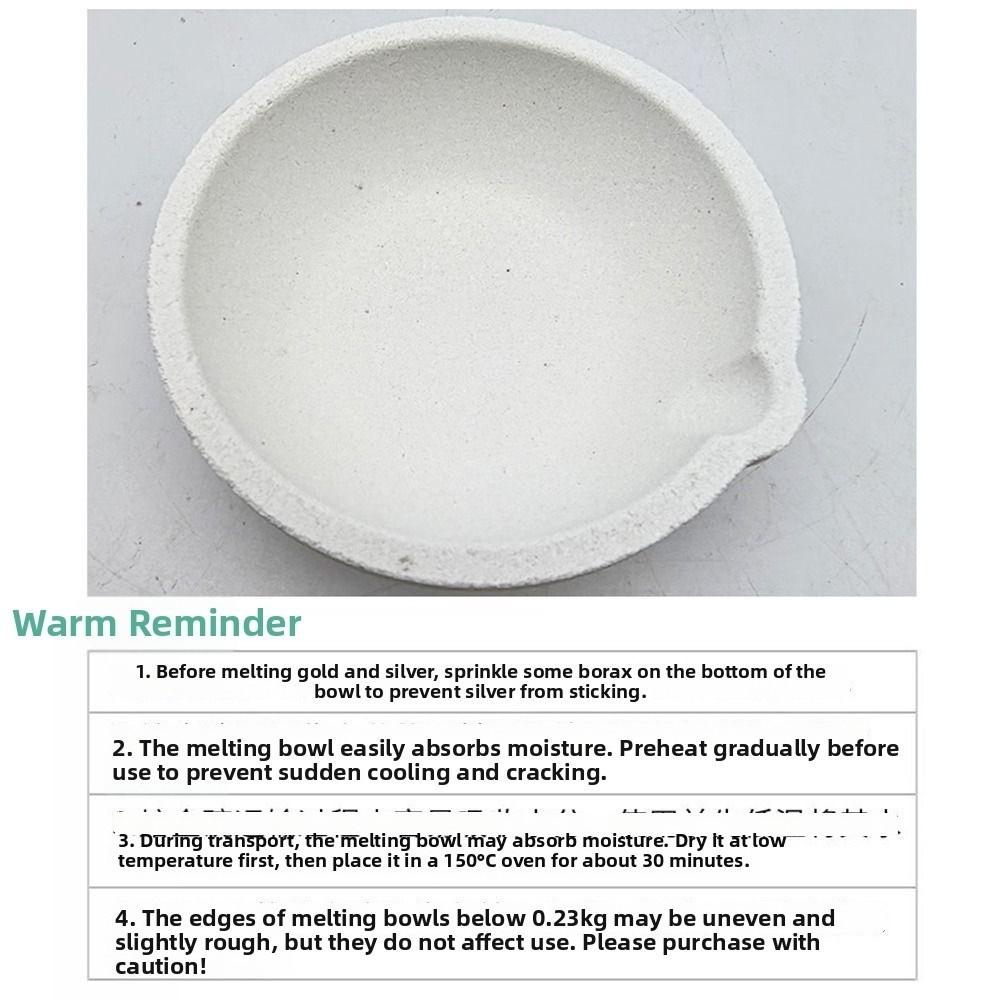 with Spout Melting Bowl Round Jewelry Casting Tools Convenient Quartz Crucible  Jewelry Making