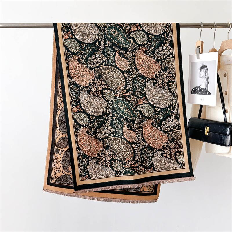 New Cashmere Scarf for Women Luxury Print Shawl Wraps Warm Thick Blanket Echarpe Female Bandana Bufanda Pashmina