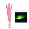 4Pcs Artificial Simulation Fish Lure Bait Fishing Tackle Dual Squid Hook with Luminous Stick Slotpink