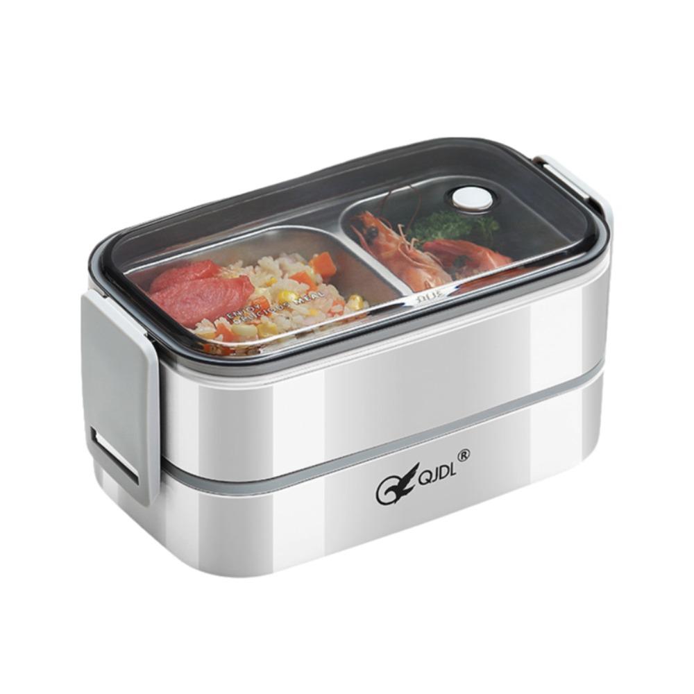 Compartments Food Container Microwavable Food Storage Box Portable 2 Layer Lunch Box  Worker