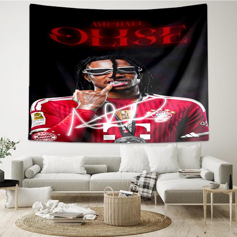 Fc Bayern Munich Star Printed Tapestry, for Bedroom,Livingroom, dormitory, Large Wall Decor, Fabric Decor Fan Birthday Gifts