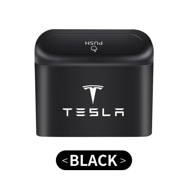 

Car Sticker Tesla Car Trash Bin Hanging Vehicle Garbage Can Dust Case Storage Box For Tesla Model 3 Model S Model Y Roadster Spa