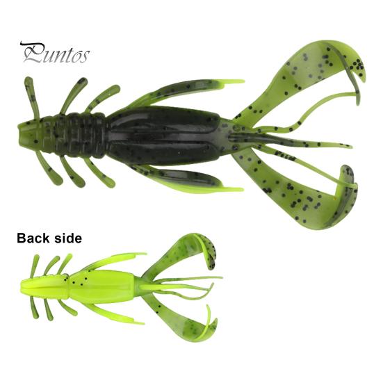 4Pcs 10CM/10G Soft Crayfish Lure with Sequins Realistic PVC Bionic Artificial Shrimp Bait Freshwater Saltwater Bass Trout Fishing Accessories