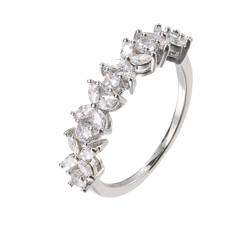 Emmaya Ingenious Flowers Shape Noble Design Ring For Female Aaa Zirconia Fashion Jewelry Banquet Charming Attractive Gift