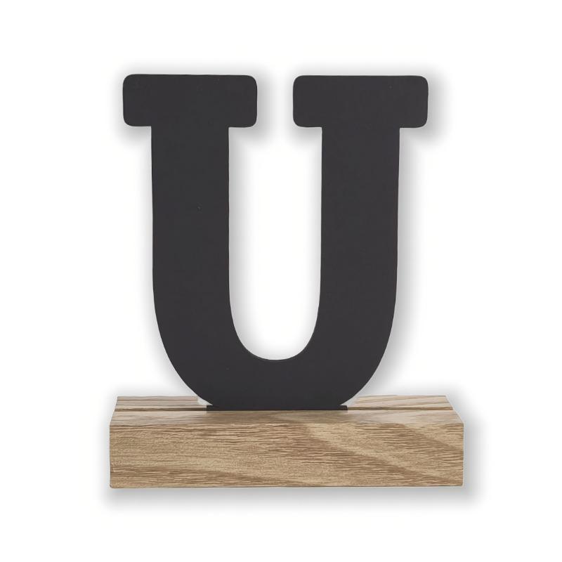 Rustic Artificial Wood Alphabet Letter Vintage Style Desktop Decor for Home Birthday Christmas Wedding Party Supplies