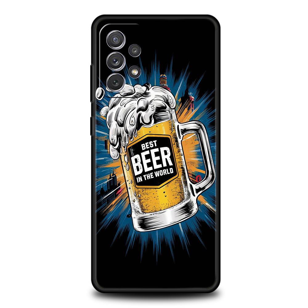 

Phone Case for Samsung Galaxy A55 A53 A52 A52S A51 A41 A35 A32 A25 A23 A15 A13 A71 A72 5G Soft TPU Shell New Fun Beer Pattern Samsung A32 5G