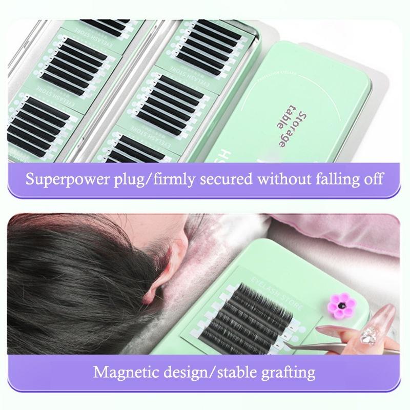 Magnetic Single Layer Lash Extension Storage Box Display Box For False Eyelash Eyelash Strips For Individual