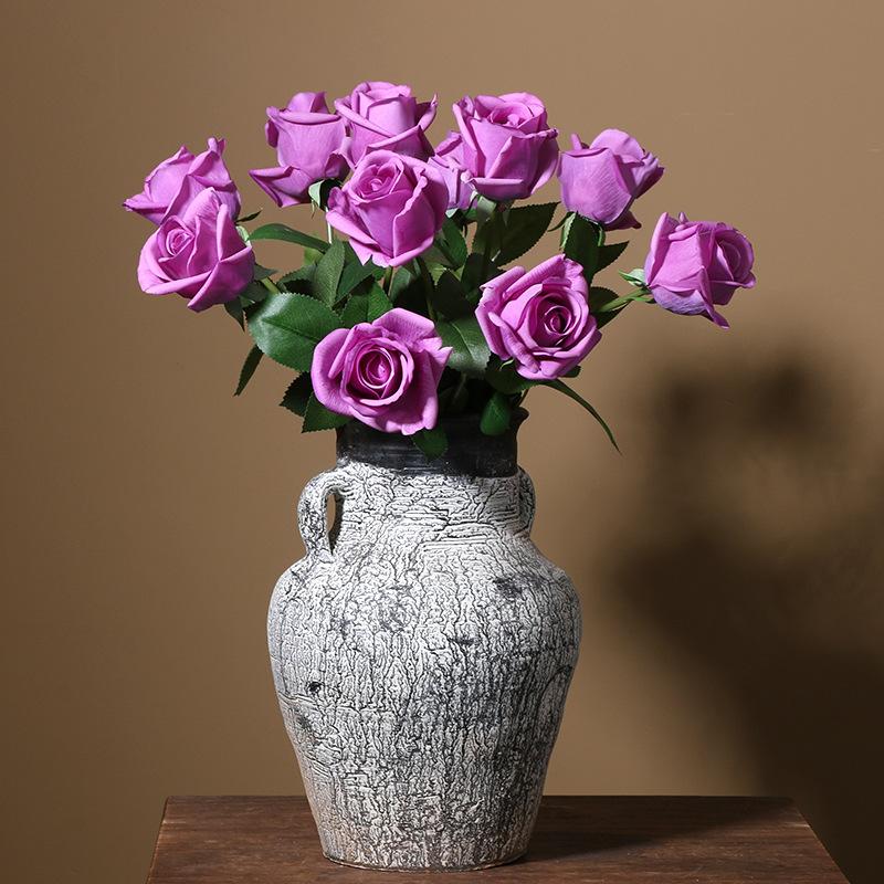 High Imitation Rose Single Touch Moisturizing Rose Wedding Home Decoration Bouquet Ornament Rose Bud