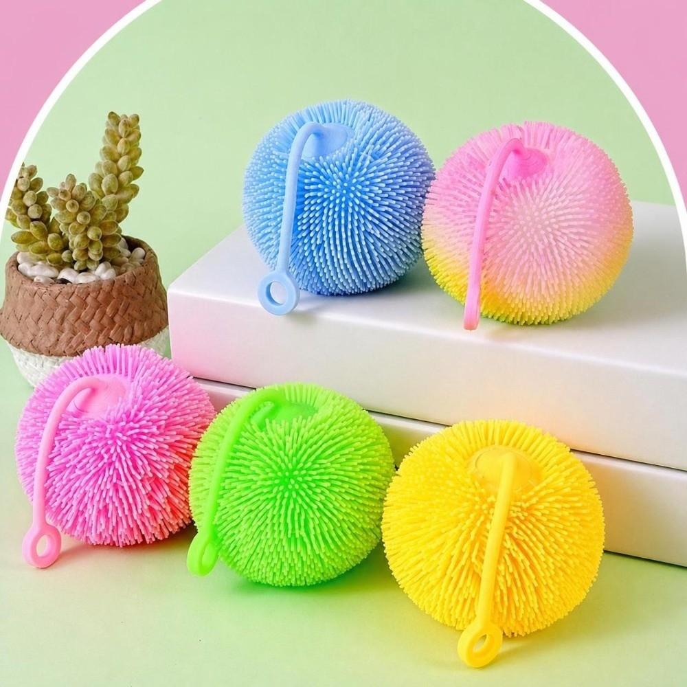 Random Color Spiky Stress Ball Soft Stress Relief Toy Creative Luminous Toy for Kids