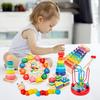 Musikinstrument für Kinder, Holzxylophon, Drehwurm, Regenbogen-Turmuhr, Formblock, Sortierspiel, Kleinkinder, Jungen, Mädchen, pädagogisches Instrument, Spielzeug