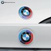 For BMW 7Pcs/Set 50th Anniversary LMK 82mm Front Hood 74mm Rear Emblem 68mm 56mm Wheel Hub Covers 46mm Steering Wheel Sticker Fo