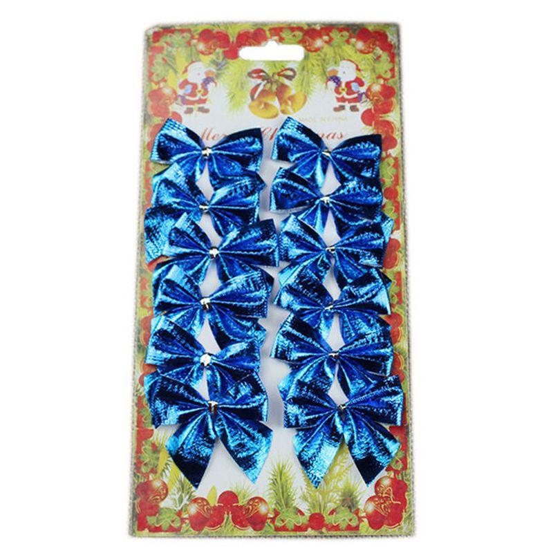 12Pcs 5cm Christmas Decorations Bow Xmas Tree Pendant Ornament for Home Room Decor Navidad New Year Party 2026 Gifts Accessories