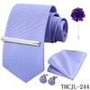 Men'S Business Dress Tie 5-Piece Groom Best Man Dress Accessories Gaowei Dense Jacquard Tie Worker