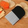 Stainless Steel Slicer Big Wave Shape Potato Chip Cutter Knife Thick French Fries Quick Slicing Knife French Fries Maker Gadget