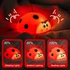 Ladybug Red RGB LED Night Light Cute Cartoon Animals Silicone Lamp Touch Sensor Timing USB Rechargeable for Children Kid Birthda