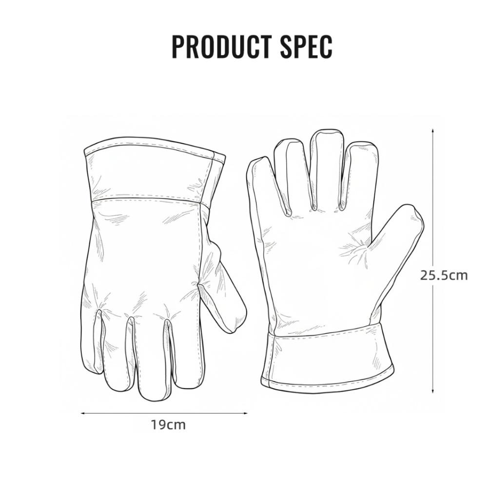 Lightweight Heat Resistant Gloves for Outdoor For Grilling Baking and Labor Intensive Jobs with Abrasion Resistance