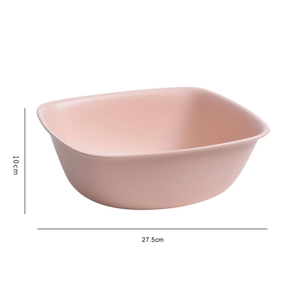 Waschbecken aus Kunststoff für den Haushalt, Schlafsaal, niedliches quadratisches Wäschebecken, Waschbecken zum Abwaschen, klein, Rosa