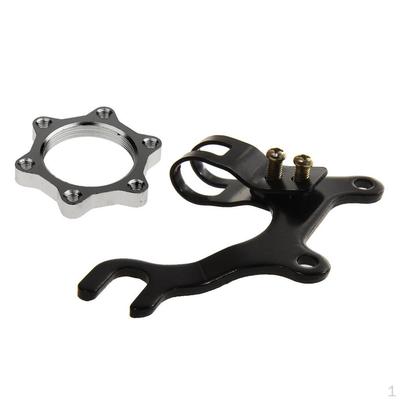 Aluminum Alloy Bike Disc Brake Bracket Adaptor+Threaded Hubs Disk Rotor 6Bolt Flange