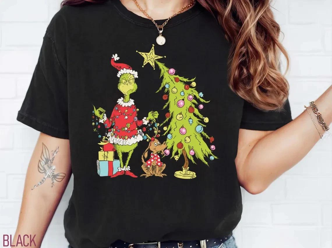 Grinch Christmas T-shirt, Grinch T-shirt, Grinchmas Tee, Grinchy Christmas Shirt L