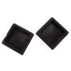ABUL-100Mm X 100Mm Plastic Ribbed Square End Caps Cover Tube Inserts 6 Pcs