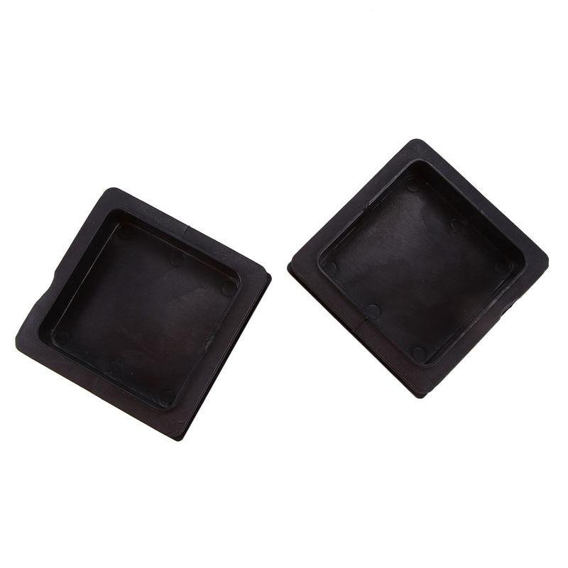 ABUL-100Mm X 100Mm Plastic Ribbed Square End Caps Cover Tube Inserts 6 Pcs