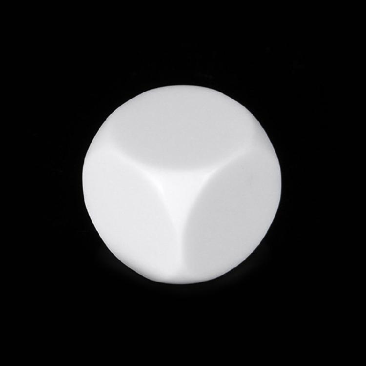 10 Stück Kinder Lernspiel Brettspiel Würfel Set Weiße Würfel Mathematisches Werkzeug 6-seitige Würfel Acryl Abgerundete Ecken Würfel