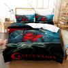 Cool Personality Gothic Dark Castlevania Bedding Set New Vampire Castle Anime Printed Japanese Game Duvet Cover Set for Bedroom