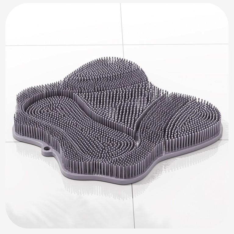 Alfombrilla de baño multifuncional antideslizante - Exfoliante para la espalda y alfombrilla de masaje para pies para ducha